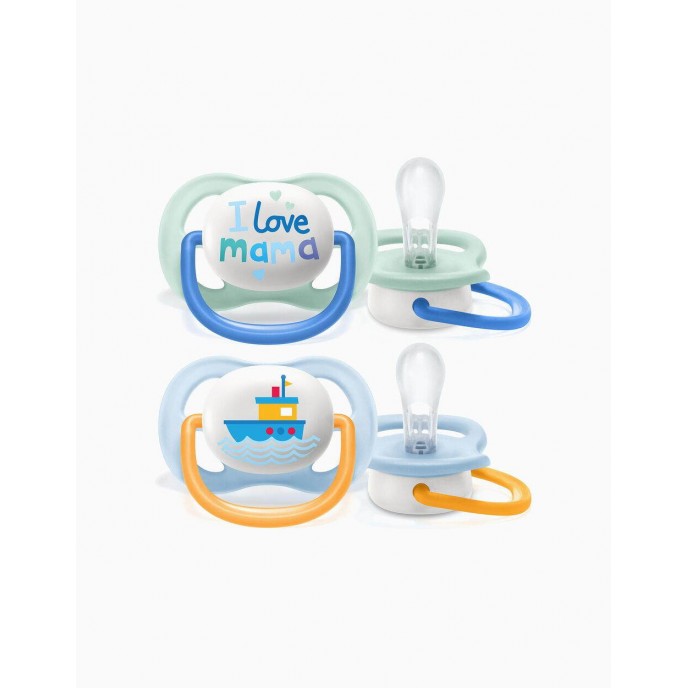Avent Soothers Ultra 0/6m Love Mama Boat