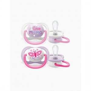Avent Soothers Ultra 0/6m Love Mama Butterfly  Avent Soothers Ultra 0/6m Love Mama Butterfly