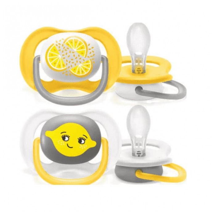 Avent Soothers Ultra 6/18m Lemon