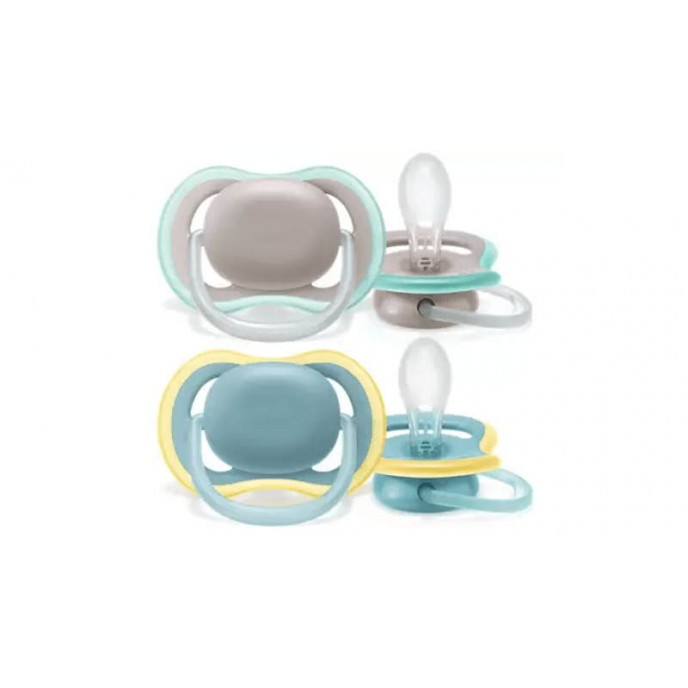 Avent Soothers Ultra 18m Grey Blue