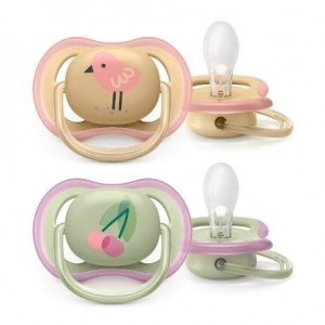 Avent Soothers Ultra 0/6m Cherry Bird Avent Soothers Ultra 0/6m Cherry Bird