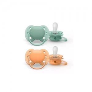 Avent Soothers Ultra 0/6m Green Orange Avent Soothers Ultra 0/6m Green Orange