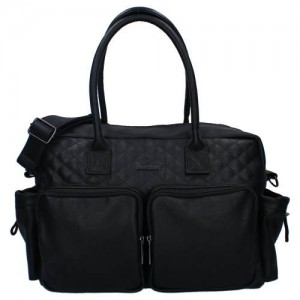 Kidzroom Diaper Bag Oslo Vision of Love Black Leather Kidzroom Diaper Bag Oslo Vision of Love Black Leather