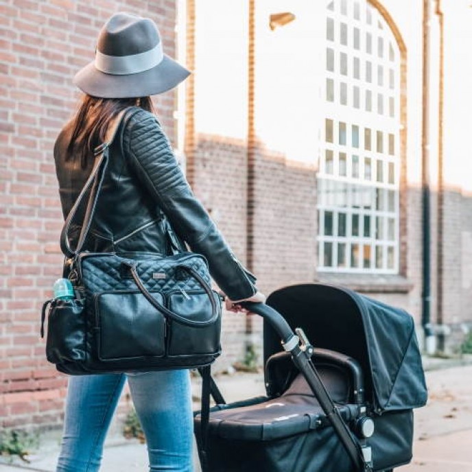 Kidzroom Diaper Bag Oslo Vision of Love Black Leather