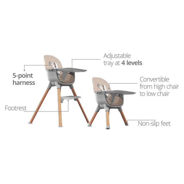 Luvion Highchair Grey and Beige Luvion Highchair Grey and Beige