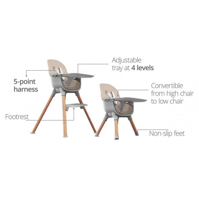 Luvion Highchair Grey and Beige Luvion Highchair Grey and Beige
