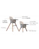 Luvion Highchair Grey and Beige Luvion Highchair Grey and Beige