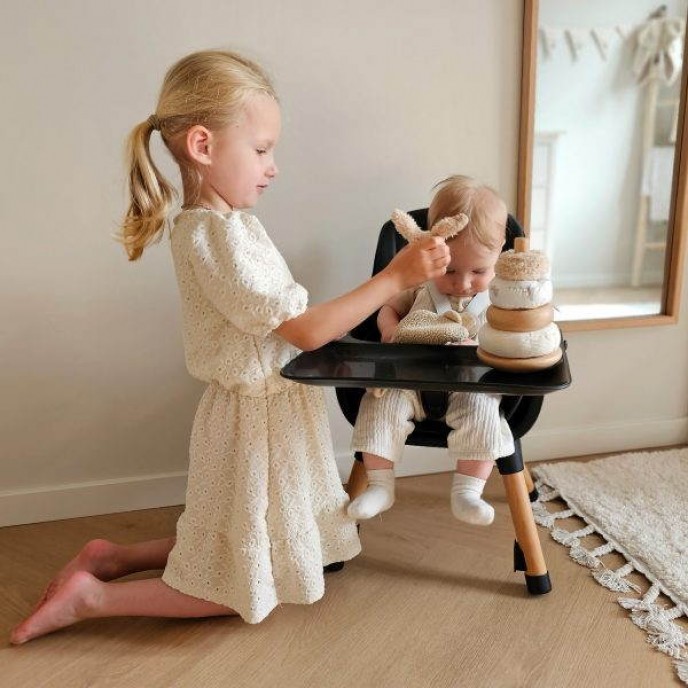 Luvion Highchair Grey and Beige Luvion Highchair Grey and Beige