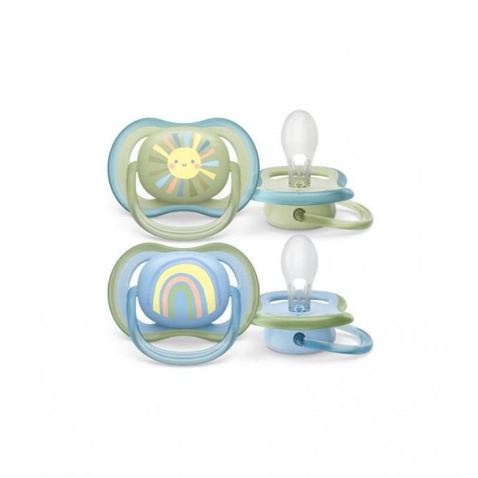 Avent Soothers Ultra 0/6m Sun Rainbow Blue Avent Soothers Ultra 0/6m Sun Rainbow Blue