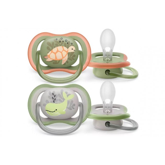 Avent Soothers Ultra 6/18m Sea Green Grey Avent Soothers Ultra 6/18m Sea Green Grey