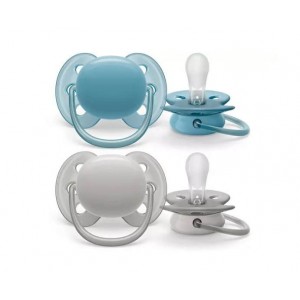 Avent Soothers Ultra 6/18m Blue Grey Avent Soothers Ultra 6/18m Blue Grey
