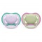 Avent Soothers Ultra 0/6m Green Pink Avent Soothers Ultra 0/6m Green Pink