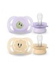 Avent Soothers Ultra 0/2m Lilac Yellow Avent Soothers Ultra 0/2m Lilac Yellow