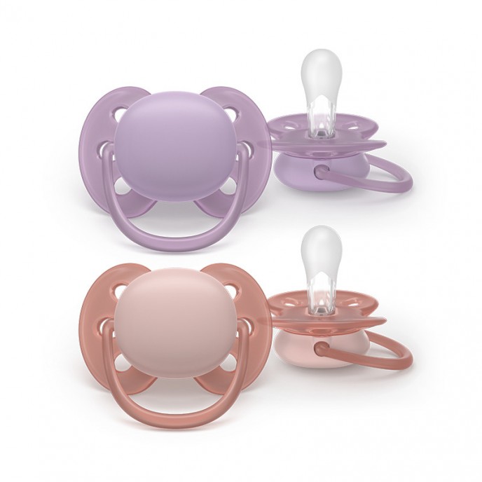Avent Soothers Ultra 6/18m Purple Rose Avent Soothers Ultra 6/18m Purple Rose