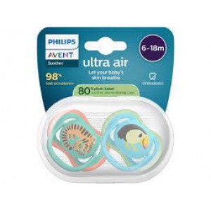 Avent Soothers Ultra 6/18m Tiger Toucan Avent Soothers Ultra 6/18m Tiger Toucan
