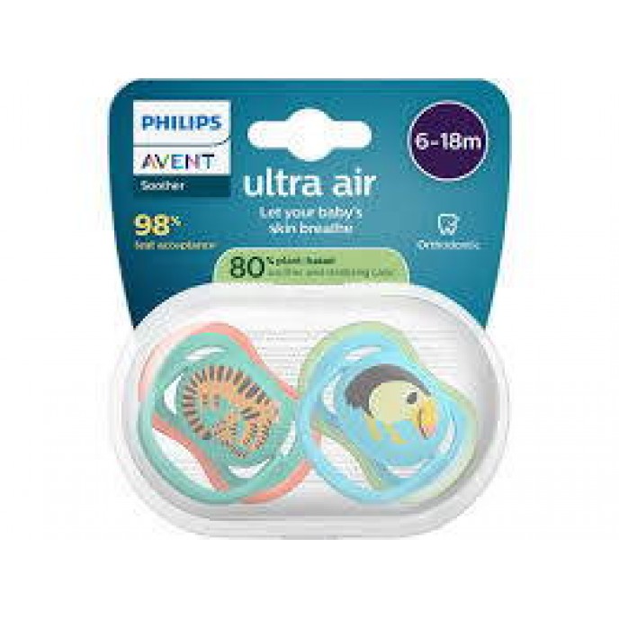 Avent Soothers Ultra 6/18m Tiger Toucan Avent Soothers Ultra 6/18m Tiger Toucan