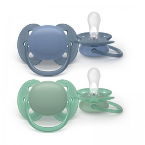 Avent Soothers Ultra 6/18m Blue Green Avent Soothers Ultra 6/18m Blue Green