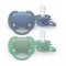 Avent Soothers Ultra 6/18m Blue Green