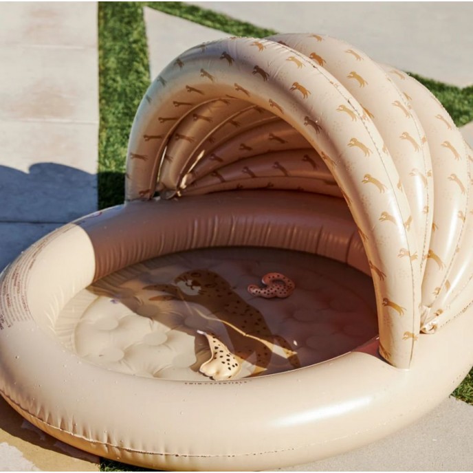 Swim Essentials Pool with Canopy 100cm Leopard