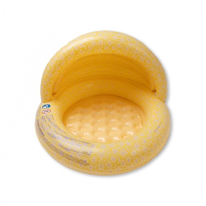 Swim Essentials Pool with Canopy 100cm Yellow Flowers
