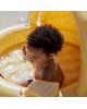 Swim Essentials Pool with Canopy 100cm Yellow Flowers