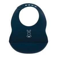 Nattou Silicon Bib Navy Blue