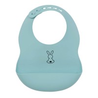 Nattou Silicon Bib Light Blue