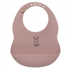 Nattou Silicon Bib Antique Pink Nattou Silicon Bib Antique Pink