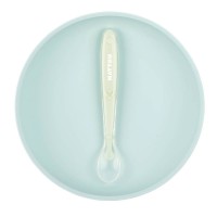 Nattou Silicone Plate and Spoon Blue/Green