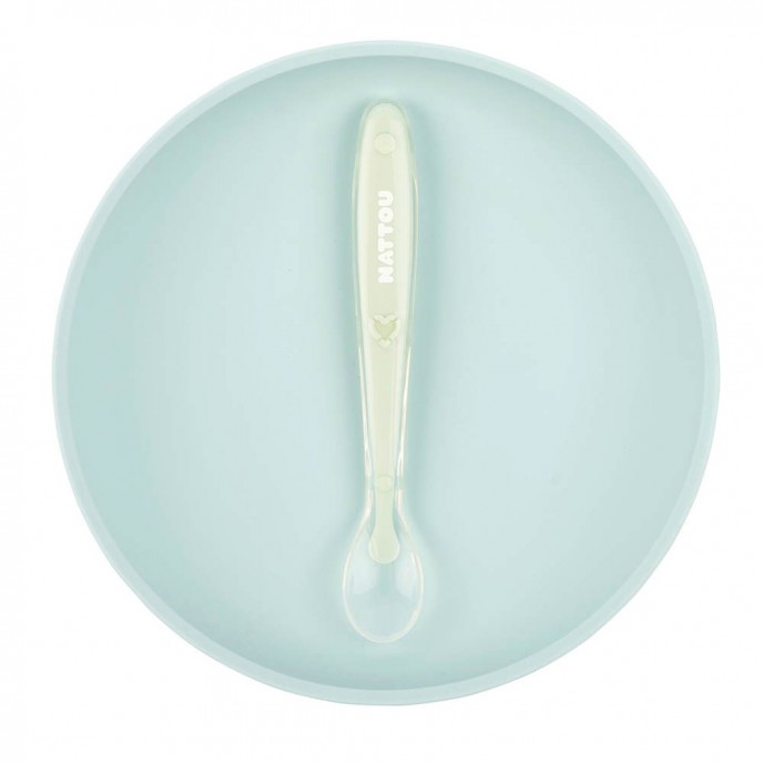 Nattou Silicon Meal Set 2pc Blue/Green Nattou Silicon Meal Set 2pc Blue/Green