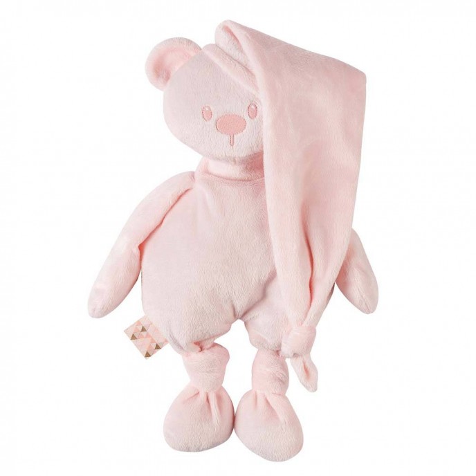 Nattou Lapidou Cuddly Bear Plush Light Pink