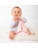 Nattou Silicon Teether and Muslin Doudou Pink