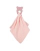 Nattou Silicon Teether and Muslin Doudou Pink