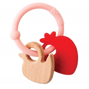 Nattou Silicon Teether Strawberry Nattou Silicon Teether Strawberry