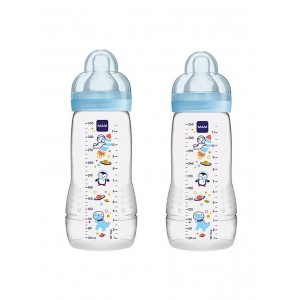 Mam Easy Active Bottle 260ml 2pk Blue Mam Easy Active Bottle 260ml 2pk Blue