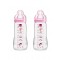 Mam Easy Active Bottle 260ml 2pk Pink