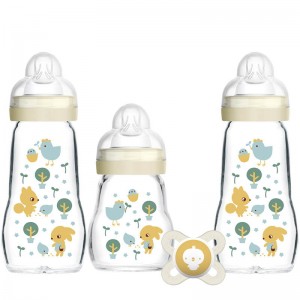 Mam Feel Good Glass Baby Bottle Starter Set Mam Feel Good Glass Baby Bottle Starter Set