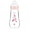 Mam Feel Good Glass Bottle 260ml Pink 