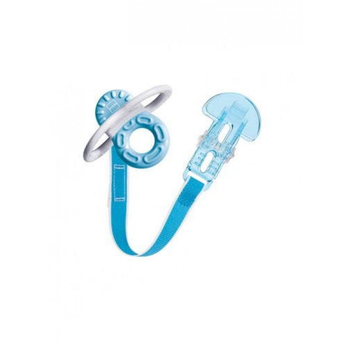 Mam Bite and Relax Teether 2m+ with Holder Blue
