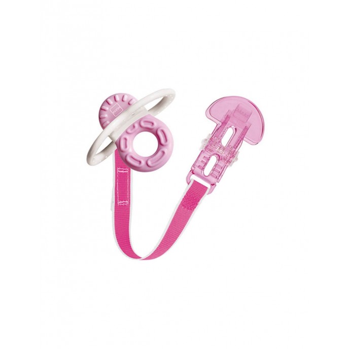 Mam Bite and Relax Teether 2m+ with Holder Pink