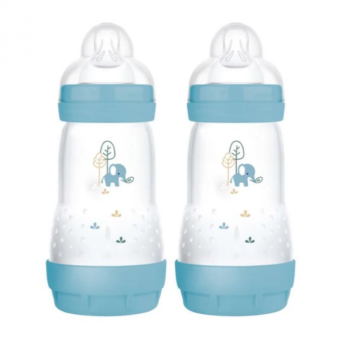 Mam Anti-Colic Bottle 260ml 2pk Blue