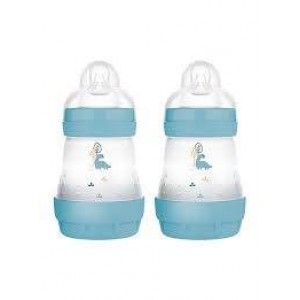 Mam Anti-Colic Bottle 160ml 2pk Blue Mam Anti-Colic Bottle 160ml 2pk Blue