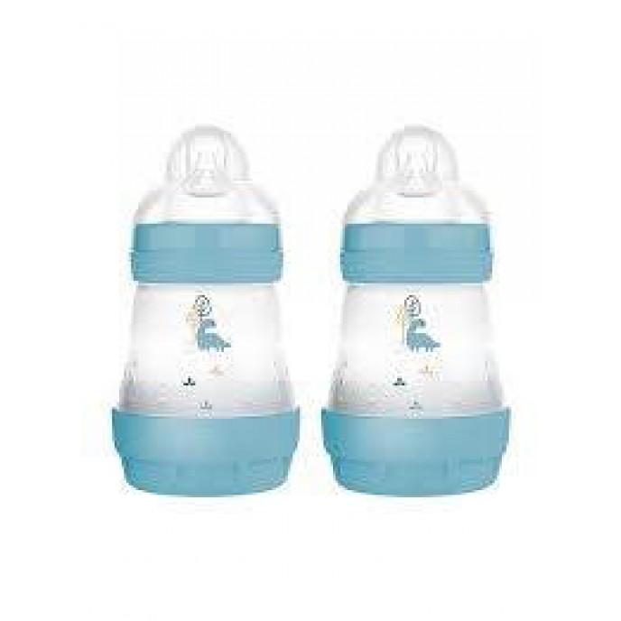 Mam Anti-Colic Bottle 160ml 2pk Blue Mam Anti-Colic Bottle 160ml 2pk Blue