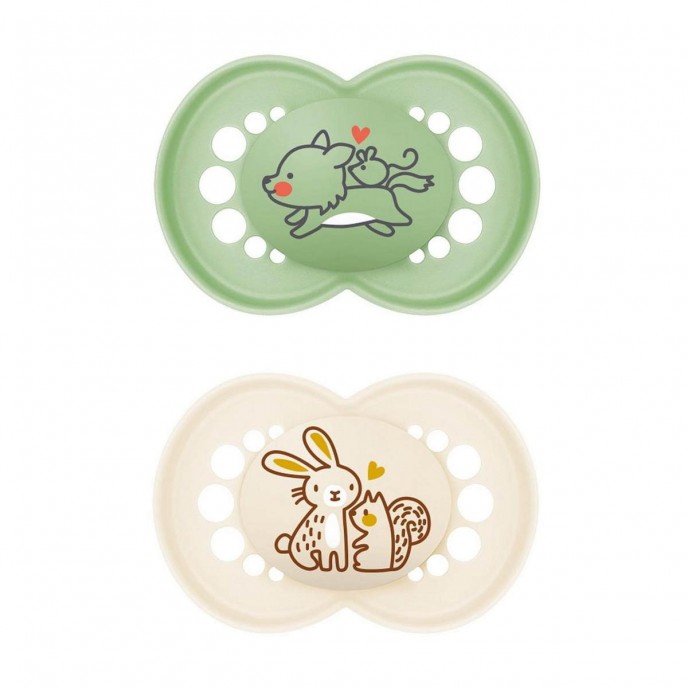 Mam Soothers 16m Deco Beige Green