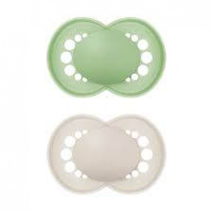 Mam Soothers 16m Beige Green Mam Soothers 16m Beige Green