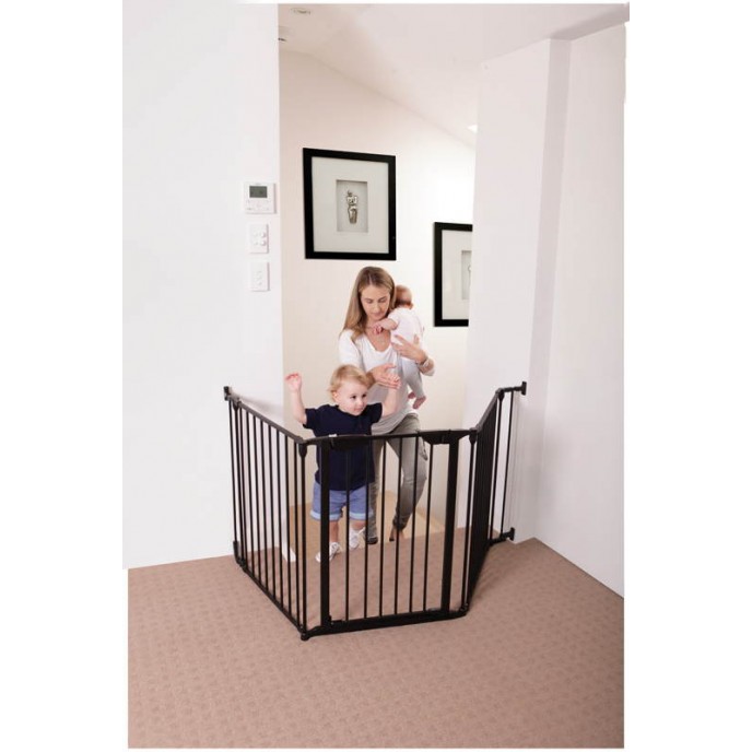 Dreambaby Newport Adapta 3-Panel Gate Black