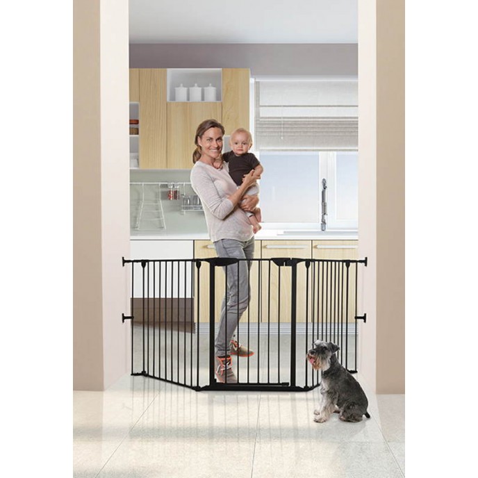 Dreambaby Newport Adapta 3-Panel Gate Black