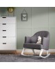 Obaby Rocking Chair Roundback - White with Grey Obaby Rocking Chair Roundback - White with Grey
