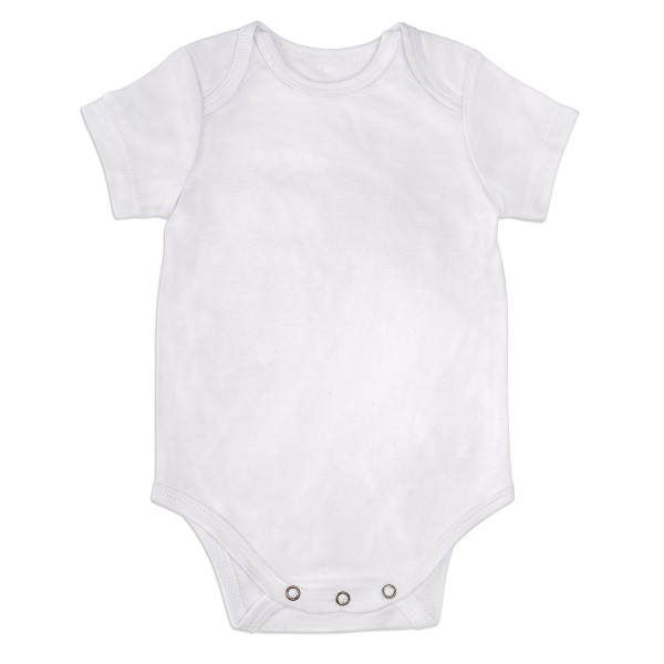 Nursery Time Short Sleeve Vest White 6-9m