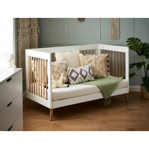 Obaby Cotbed Maya White with Natural Obaby Cotbed Maya White with Natural